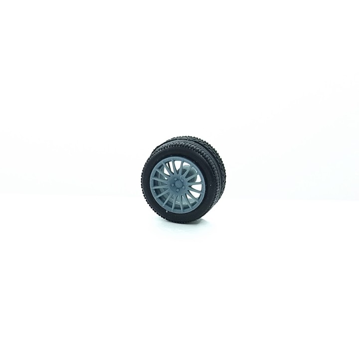 4 roues ø14.70 mm avec jantes 16 rayons - 3D Creative - 1:43