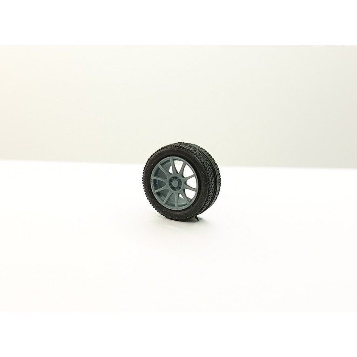 4 roues ø14.70 mm avec jantes 10 rayons - 3D Creative - 1:43