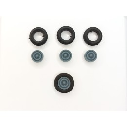 4 roues ø15.80 mm - Citroën 2V, Mehari... - 3D Creative - 1:43