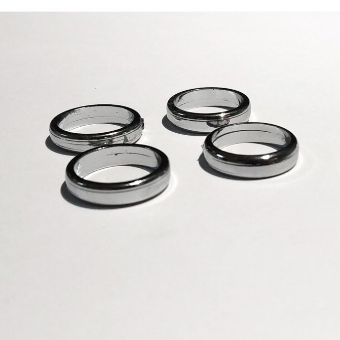 4 caches "roue de secours" Panhard - White Metal - ø18mm
