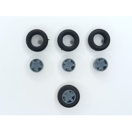 4 roues ø15.20 mm (Type Peugeot) - 3D Creative - 1:43