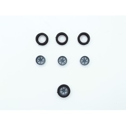 4 roues avec jantes 6 branches déportées ø 15.20 mm - 3D CREATIVE -...