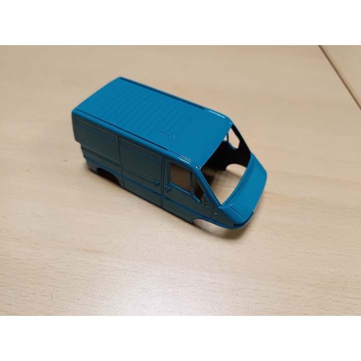 Carrosserie : Peugeot Boxer bleu - Résine - 1:43