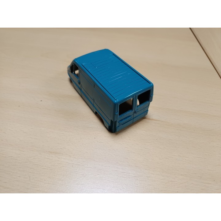 Carrosserie : Peugeot Boxer bleu - Résine - 1:43