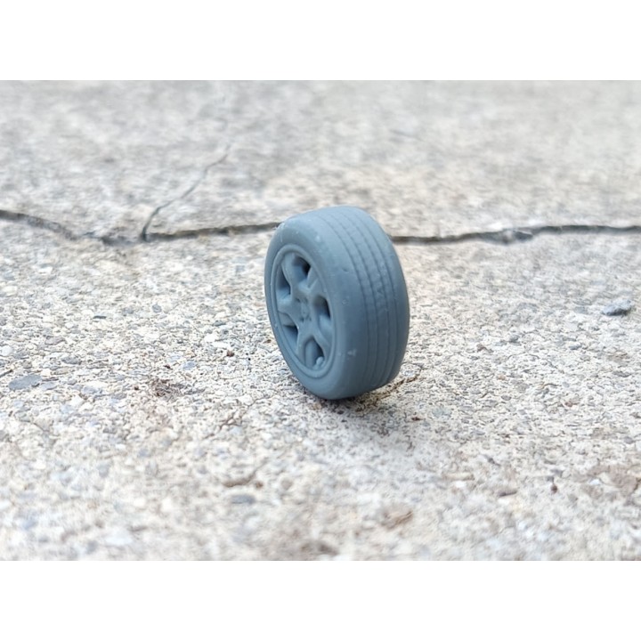 4 roues (type Dacia) ø15.50mm - 3D CREATIVE - 1:43