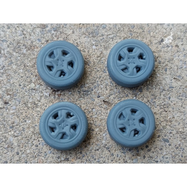 4 roues (type Dacia) ø15.50mm - 3D CREATIVE - 1:43