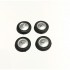 4 roues pour Voisin C28 - En résine, pneu souple - Ech. 1/43