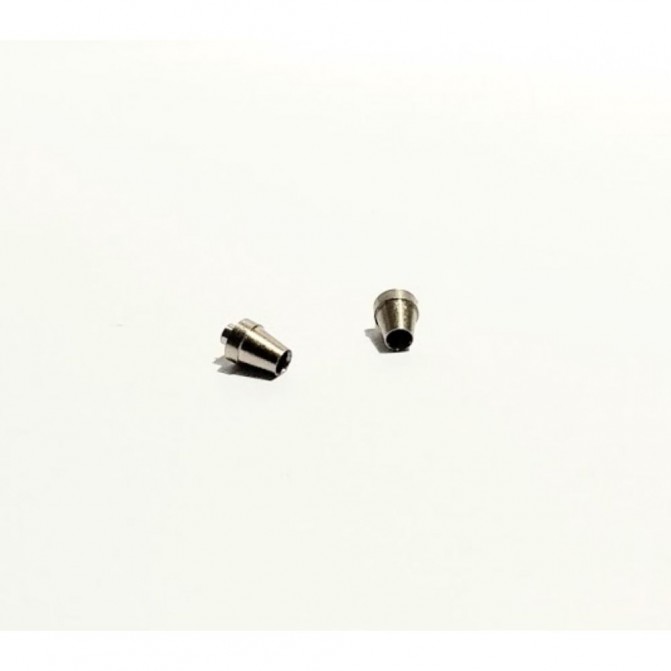 2 embouts de tuyau - Laiton nickelé - ø3 x 4.50 mm - CPC Production