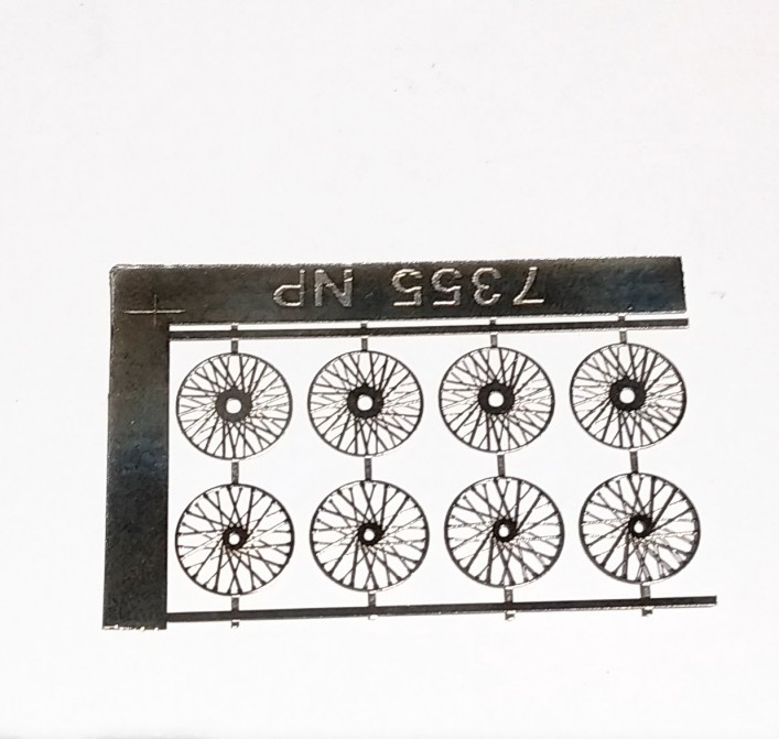 8 Rayons ø 11.50 - Photodecoupe - Pour 4 roues