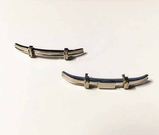 Peugeot 203 - Pare Chocs AV/AR - White Metal - Ech 1/43