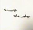 Peugeot 203 - Pare Chocs AV/AR - White Metal - Ech 1/43