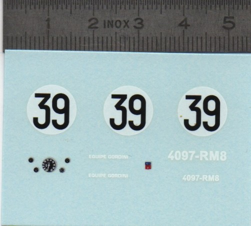 Décalcomanie - Simca Le Mans 1939 - Ech. 1:43