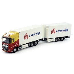 Marketplace : DAF XG+ 6x2 porteur avec remorque 2 Essieux Transport...