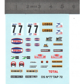 Décalcomanie - Citroën DS N°77 Rallye du Portugal - Ech. 1:43