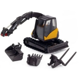 Marketplace : Mini-pelle MECALAC 8MCR avec accessoires - Conrad - 1:50