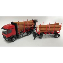 Marketplace : MERCEDES-BENZ Arocs porteur grumier avec remorque por...