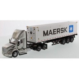 Marketplace : PETERBILT 579 6x2 avec porte container et container 4...