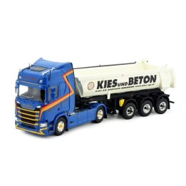 Marketplace : SCANIA R HIGHLINE SAXER 4x2 avec benne 3 essieux KIES...