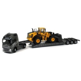Marketplace : VOLVO FH16 750 4x2 et remorque porte engins surbaissé...