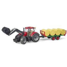 Marketplace : Tracteur avec chargeur CASE IH Optum 300 CVX et remor...