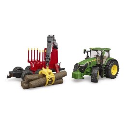 Marketplace : Tracteur JOHN DEERE 7R350 avec remorque à bois - BRUD...