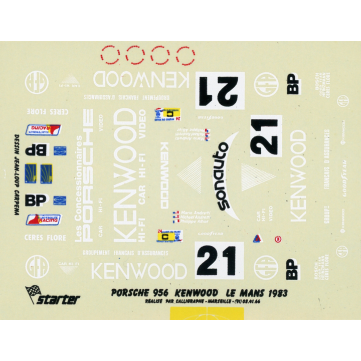 Marketplace : KIT PORSCHE 956 N°21 ''Kenwood'' LM 1983 - STARTER - ...
