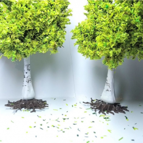 Diorama - 2 arbres "Bouleaux" - 13 cm
