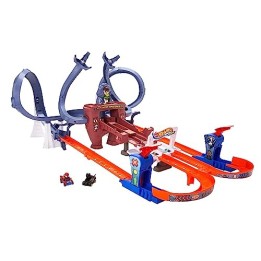 VM Kids : Hot Wheels RacerVerse Piste Spiderman avec Voitures Spiderman et Black Panther, HPL34