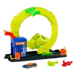 VM Kids : Hot Wheels Station-Service Serpent avec Voiture Métal 1/64 et Looping, JBM63