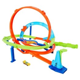 VM Kids : Hot Wheels Let’s Race Netflix Circuit Loop Cyclone avec Voiture 1/64, HXM94
