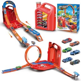 VM Kids : Charmofun Piste de Course 2 en 1 avec 6 Voitures et Looping U Track