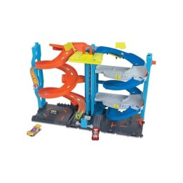 VM Kids : Hot Wheels City Tour Spirale Transformable 2 en 1 avec 1 Voiture et Ascenseur, HKX43