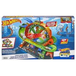 VM Kids : Hot Wheels City Grande Roue avec 1 Voiture, Effets Sonores et Lumières, HKX46