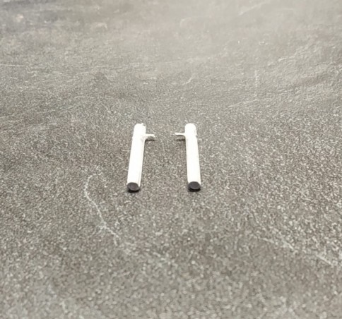 Sortie échappement Longueur 20 mm - White Metal - Ech 1:43 - X2