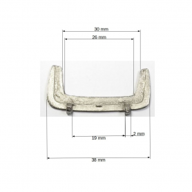 Pare-chocs 38 mm - White Metal - CPC Production