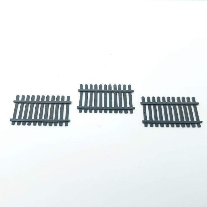 Barrière imitation bois – Diorama 3D Creative – Échelle 1/43 (41,2 x 23 x 2 mm)