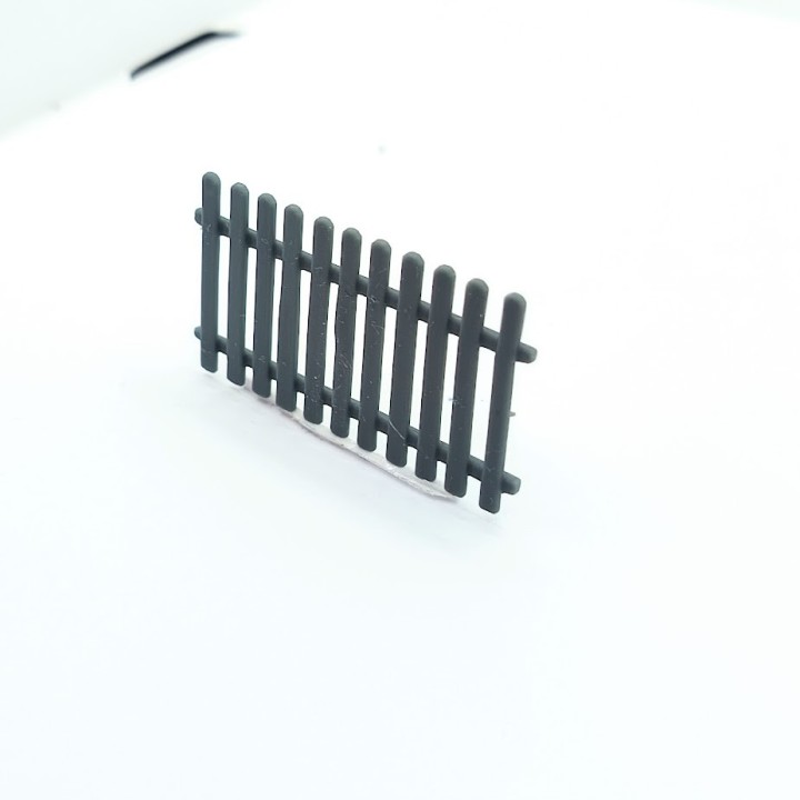Barrière imitation bois – Diorama 3D Creative – Échelle 1/43 (41,2 x 23 x 2 mm)