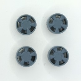 4 jantes Renault 19 16S – 3D Creative – Échelle 1/43 (Ø9 mm x 4 mm)