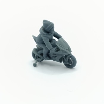 Diorama : Tim sur sa moto électrique - 3D CREATIVE - 1:43