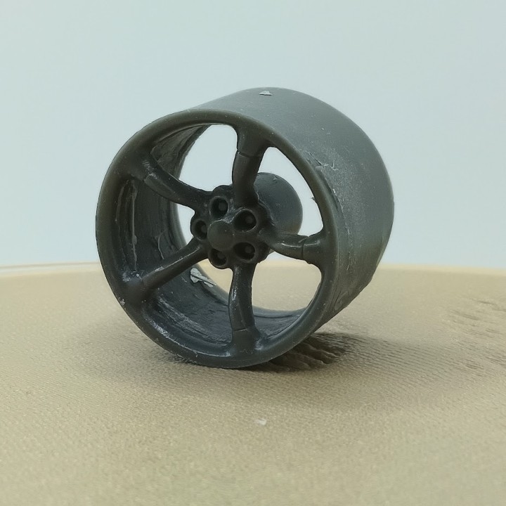 4 jantes 5 branches ø 29 mm - Résine - 1:18