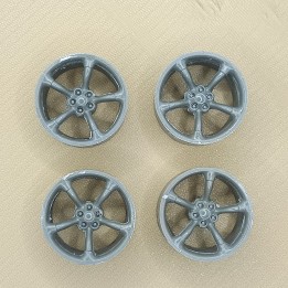 4 jantes 5 branches ø 29 mm - Résine - 1:18