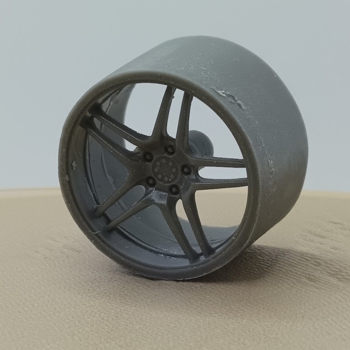 4 jantes 5 branches ø30 mm - Résine - 1:18