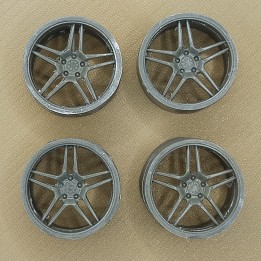 4 jantes 5 branches ø30 mm - Résine - 1:18