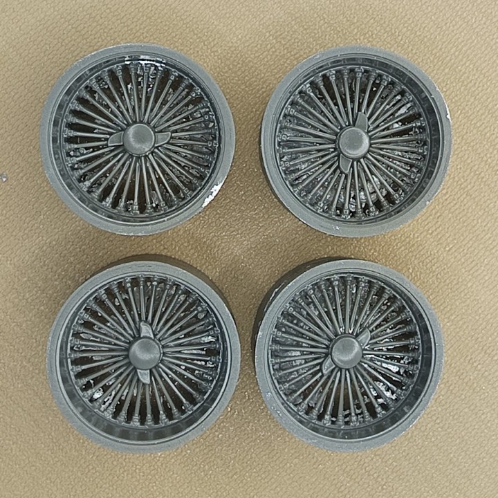 4 jantes rayons ø 29 mm - Résine - 1:18