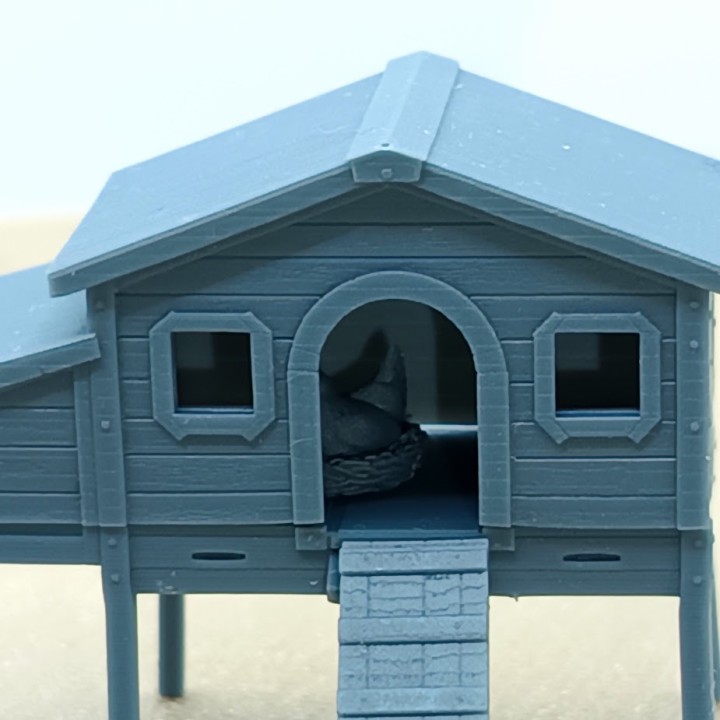 Diorama poulailler 1:43 – 27 pièces | 3D Creative