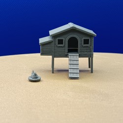 Kit poulailler avec poule 1:43 | 3D Creative