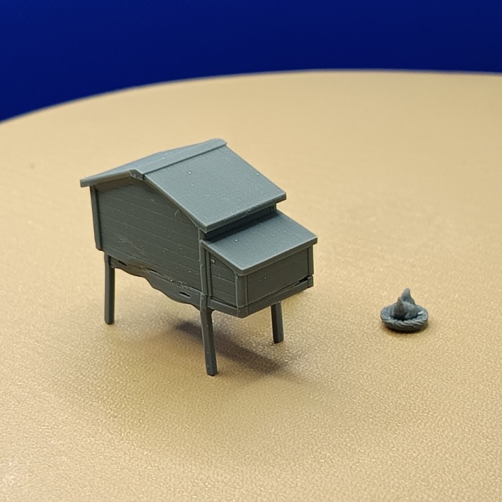 Kit poulailler avec poule 1:43 | 3D Creative