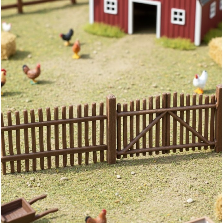 Diorama : Clôture + Portail 12 pcs - 3D CREATIVE - 1:43