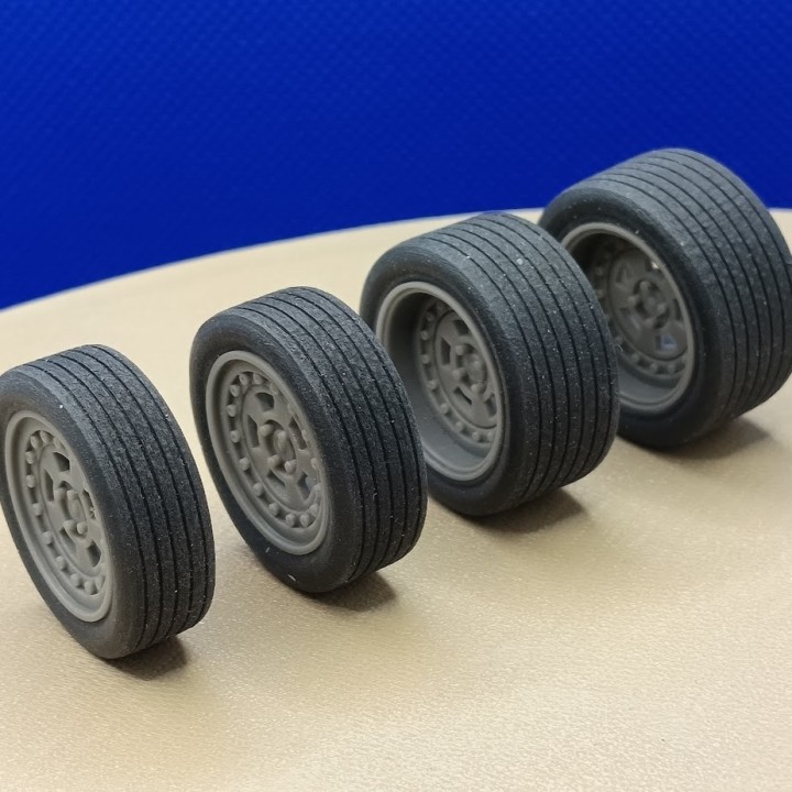 4 jantes Gotti AV/AR ø 27.50 mm - Résine - 1:18