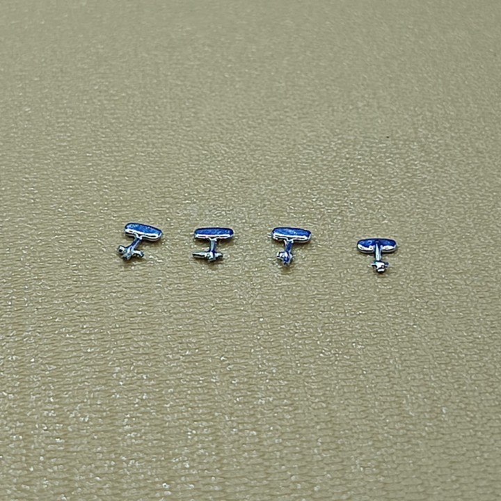 4 rétroviseurs intérieur 4 mm - Chromé - 1:43